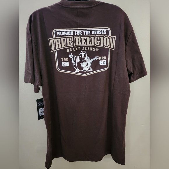 NWT True Religion tshirt Brown Size XL - Picture 3 of 6